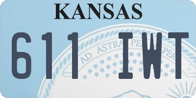 KS license plate 611IWT