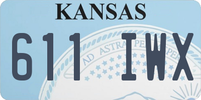 KS license plate 611IWX