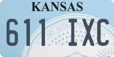 KS license plate 611IXC