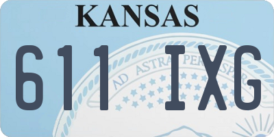 KS license plate 611IXG