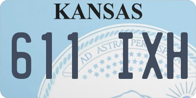 KS license plate 611IXH