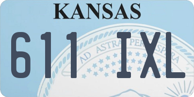 KS license plate 611IXL