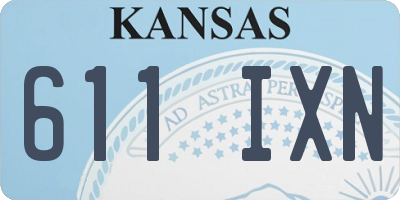 KS license plate 611IXN