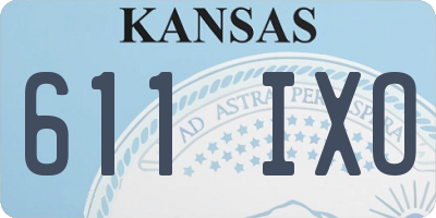 KS license plate 611IXO