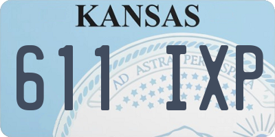 KS license plate 611IXP