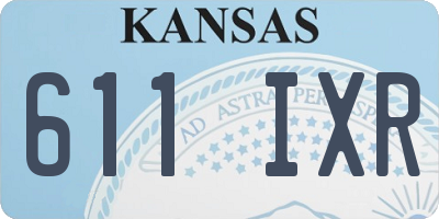 KS license plate 611IXR