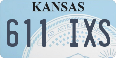 KS license plate 611IXS