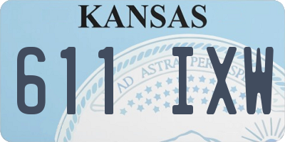 KS license plate 611IXW
