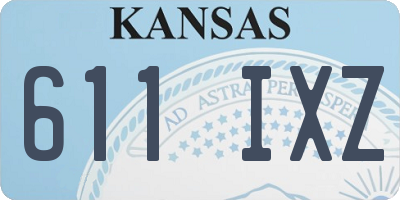 KS license plate 611IXZ