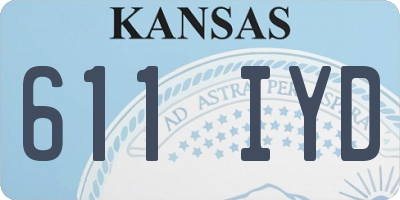 KS license plate 611IYD