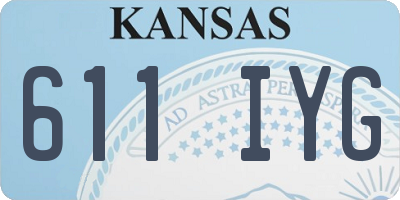 KS license plate 611IYG