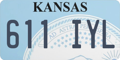 KS license plate 611IYL