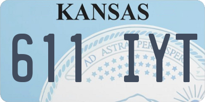 KS license plate 611IYT