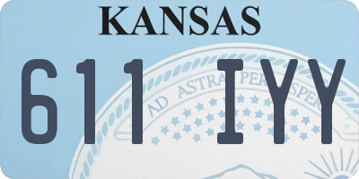 KS license plate 611IYY