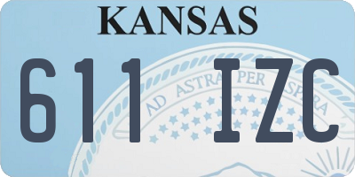 KS license plate 611IZC