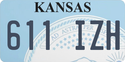 KS license plate 611IZH