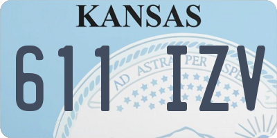 KS license plate 611IZV
