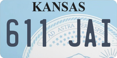 KS license plate 611JAI