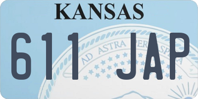 KS license plate 611JAP