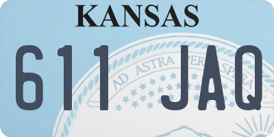 KS license plate 611JAQ