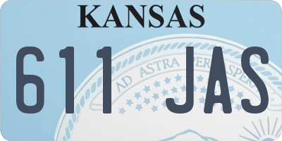 KS license plate 611JAS