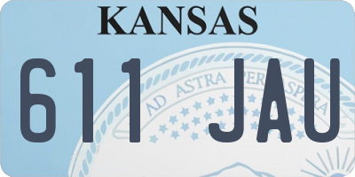 KS license plate 611JAU