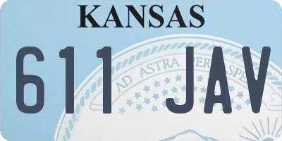 KS license plate 611JAV