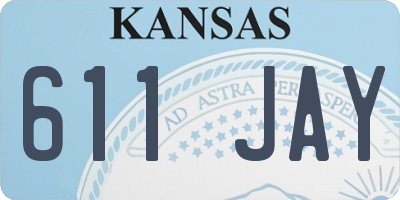 KS license plate 611JAY