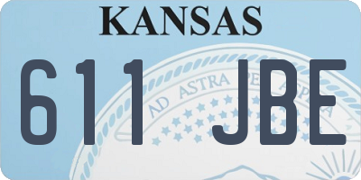 KS license plate 611JBE