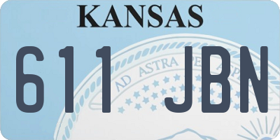 KS license plate 611JBN