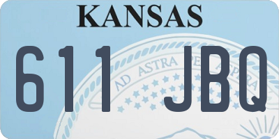 KS license plate 611JBQ