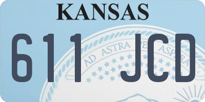 KS license plate 611JCD