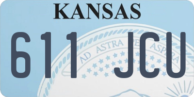 KS license plate 611JCU