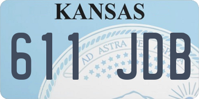 KS license plate 611JDB