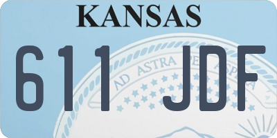 KS license plate 611JDF