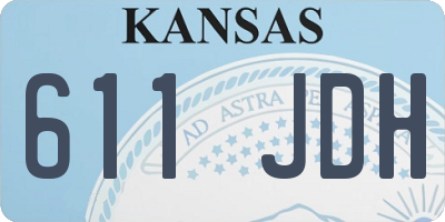 KS license plate 611JDH