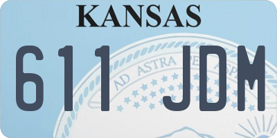 KS license plate 611JDM