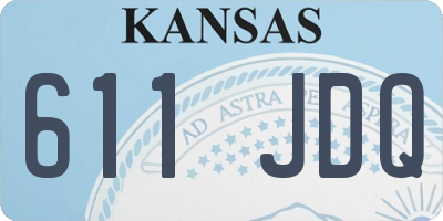 KS license plate 611JDQ