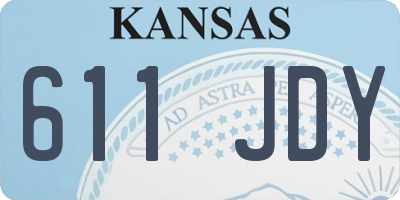 KS license plate 611JDY