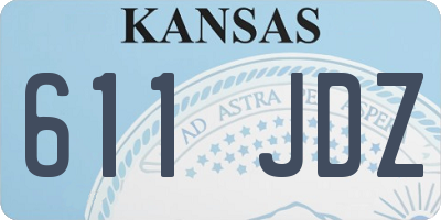 KS license plate 611JDZ