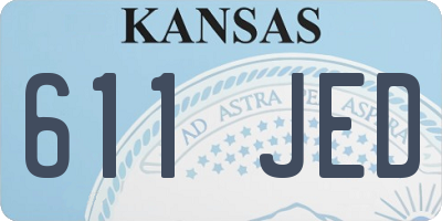 KS license plate 611JED