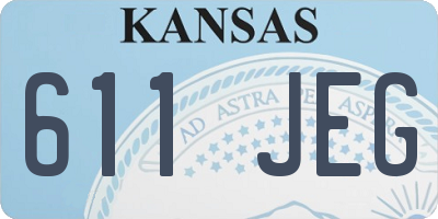 KS license plate 611JEG