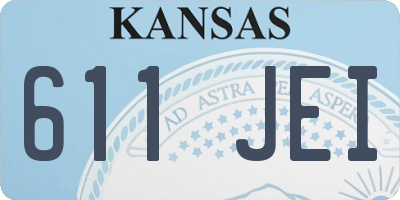 KS license plate 611JEI