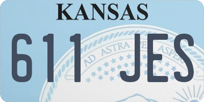 KS license plate 611JES