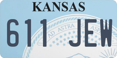 KS license plate 611JEW