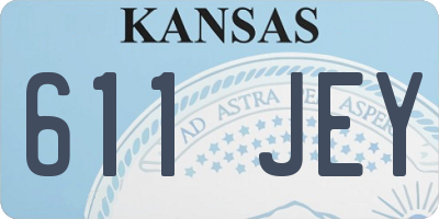 KS license plate 611JEY