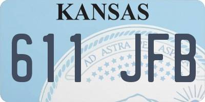 KS license plate 611JFB