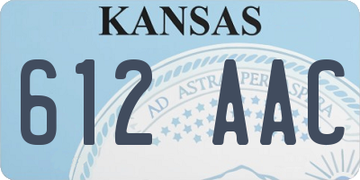 KS license plate 612AAC