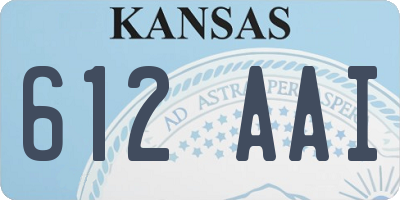 KS license plate 612AAI