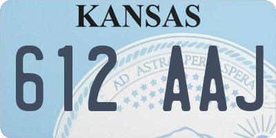 KS license plate 612AAJ